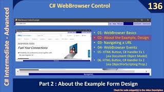 C WebBrowser  Part 2  About the Example amp Form Design  C Advanced 136 [upl. by Fabria]