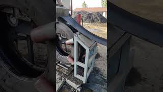 Car tire cutting process Good tools and machinery make work easy [upl. by Etnoved]