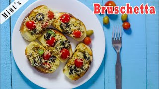 Bruschetta Recipe in Hindi  Italian Snacks Recipes  Cheesy Garlic Bread  Mintsrecipes  Ep251 [upl. by Rodmann428]