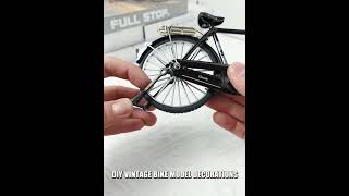 DIY Retro Bicycle Model Mini Alloy Bicycle Miniature Simulation Finger Mountain Bike Children Miniat [upl. by Oicinoid]