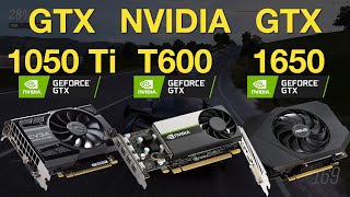 Geforce GTX 1050 Ti vs T600 vs GTX 1650 Gaming Test  1080p in 5 Games [upl. by Nannerb]