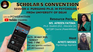 Pursuing PhD in Psychology from Delhi University University of Delhi  PhD Psychology in India [upl. by Hike]