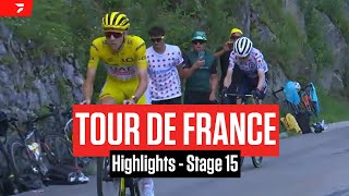 Tour de France 2024 Stage 15 Highlights [upl. by Niamart]