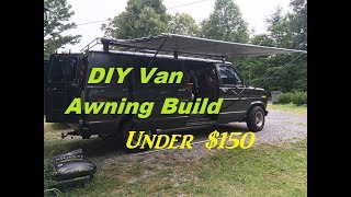 DIY Retractable Camper Van Awning Build for under 150 [upl. by Aseiram616]