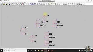 NAND using CMOS in LTSpice [upl. by Lecia760]