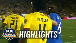 Brazil vs Ecuador  2016 Copa America Highlights [upl. by Naol]