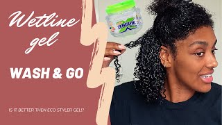 FIRST TIME TRYING WETLINE GEL  WASH AND GO [upl. by Aneret224]