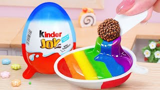 Kinder Chocolate Cake Tutorial  Best of Miniature Chocolate Cake Recipe  Kinder Joy Decorating [upl. by Stockwell]