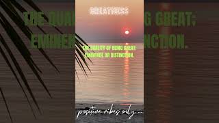 GREATNESS MEANING  WHAT IS GREATNESS [upl. by Woolcott172]