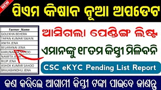 Pm Kisan Village Wise Ekyc Pending List Check ONLINE  Pm Kisan Ekyc Pendency Report Update [upl. by Laden]