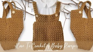 How To Crochet A Baby Romper [upl. by Allard]