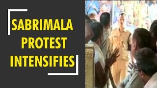 Sabrimala Temple Row protest against SC order permitting women to enter the shrine [upl. by Yrrat]