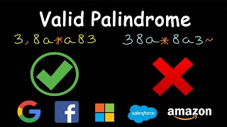 Valid Palindrome  Leetcode 125 [upl. by Demmy171]