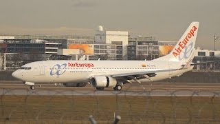 Air Europa Boeing 73785P Flight UX1515 arrival at Munich from Madrid ECLPQ [upl. by Leihcar]