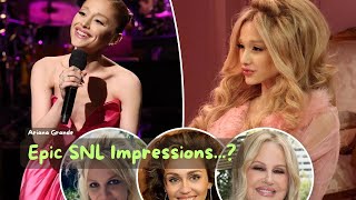 Ariana Grande Stuns with Celebrity Impressions in SNL Comeback and Hilarious Sketches [upl. by Nylasej329]