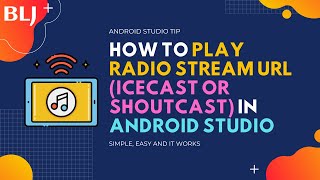 How to play radio stream URL Icecast or Shoutcast in Android Studio using Kotlin [upl. by Naveb]