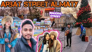 Arbat Street Almaty  There is No Fun in day time  Kazakhstan 4K video [upl. by Tomlinson595]