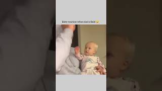 Baby reaction when dad is bald 😯😂 funny shorts [upl. by Ronnholm]