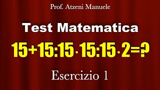 Test matematica  Esercizio 1 ProfAtzeni ISCRIVITI [upl. by Stacee]