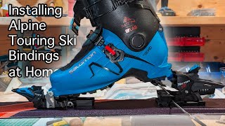 How to install alpine touring bindings on backcountry skis at home [upl. by Nosde]