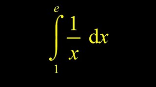 Definite integral of 1x on 1 e [upl. by Leirraj]