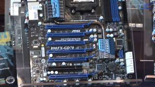 MSI  AMD and Intel Upcoming Motherboards  CES 2010 [upl. by Inalaeham]