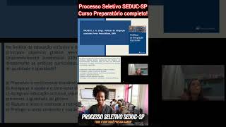 Processo Seletivo SEDUCSP 2024  Curso Preparatório completo [upl. by Entsirhc]