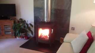 Freestanding woodlog stove no chimney [upl. by Kipper]