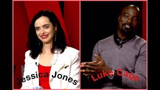 Marvels Defenders  Krysten Ritter amp Mike Colter Spoiler Alert About Luke amp The Secret Of Cremes [upl. by Aerua]