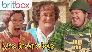 Awkward Tongue Twister Gives the Cast the Giggles  Mrs Browns Boys [upl. by Anaud]