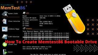 How to create a Memtest86 Bootable USB for Testing PC RAM [upl. by Esinel]