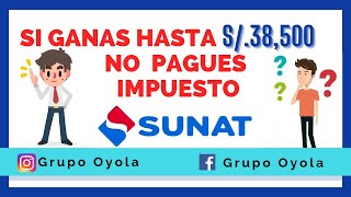 RENTA DE CUARTA CATEGORIA  SUNAT 2021  NO PAGUES NADA A SUNAT [upl. by Nireil930]