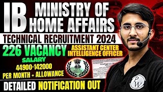 IB ACIO Technical Recruitment 2024  Assistant Center Intelligence Officer  Know Salary Allowances [upl. by Yk]