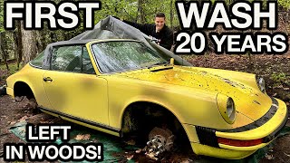 First Wash in 20 Years Abandoned Porsche 911 Car Detailing Restoration [upl. by Lebezej]