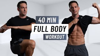 40 Min Full Body Home Workout No Equipment [upl. by Aihsitan844]