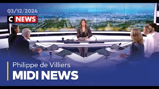 Philippe de Villiers  Midi News  3 décembre 2024 CNews [upl. by Aehcsrop]