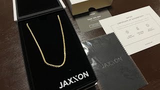 JAXXON GOLD ROUND BOX CHAIN  25MM UNBOXING [upl. by Shieh]