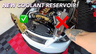 G37 COUPE NEW COOLANT RESERVOIR [upl. by Nahtnanhoj54]