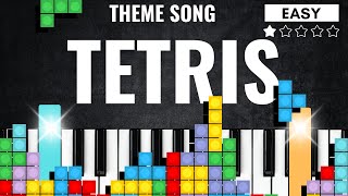 Tetris Theme Song  EASY PIANO TUTORIAL FOR BEGINNERS [upl. by Benito]