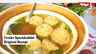 Tiroler Speckknödel Tiroler Knödel Rezept zum Nachkochen 👨‍🍳 [upl. by Rosana]