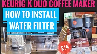 Keurig Water Filter Cartridge Installation KDuo Coffee Maker K Cup Better Tasting Coffee How To [upl. by Neema330]