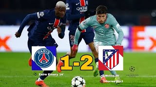 Paris Saint Germain Vs Atletico Madrid 12 Highlights Champions League 2425 [upl. by Amsirp]