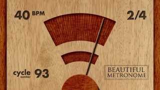 40 BPM 24 Wood Metronome HD [upl. by Gambrill]