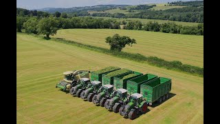 Bryan Bros at 1st cut silage near Lismore Co Waterford in early June 2023 [upl. by Ahsenom853]