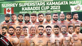 LIVE  2023 Canada Kabaddi  Surrey Superstars Kamagata Maru Kabaddi Cup 2023 [upl. by Anaicul76]