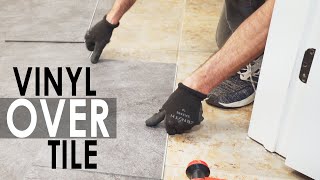 How to Install Vinyl or Laminate Flooring Over Existing Ceramic Tile [upl. by Fafa148]