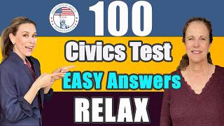 USCIS 100 Civics Questions 2008 version for the US Citizenship Test  EASY answers [upl. by Einwat]