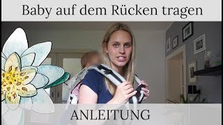 Manduca Rückentrage  auf dem Rücken  Anleitung in nur 4min [upl. by Eppesiug]