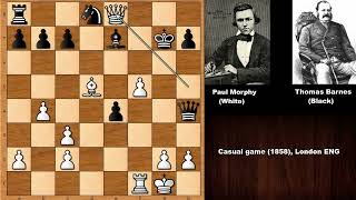 Morphys Brutal REVANGE Paul Morphy vs Thomas Barnes  London 1858 [upl. by Sherris]