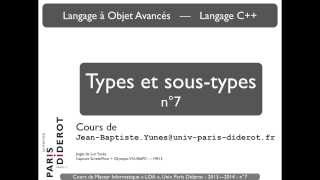 Langage C  n°7  Types et soustypes  Univ Paris Diderot [upl. by Ynnaej211]